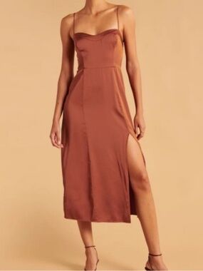 Abercrombie & Fitch Satin High Slit dress